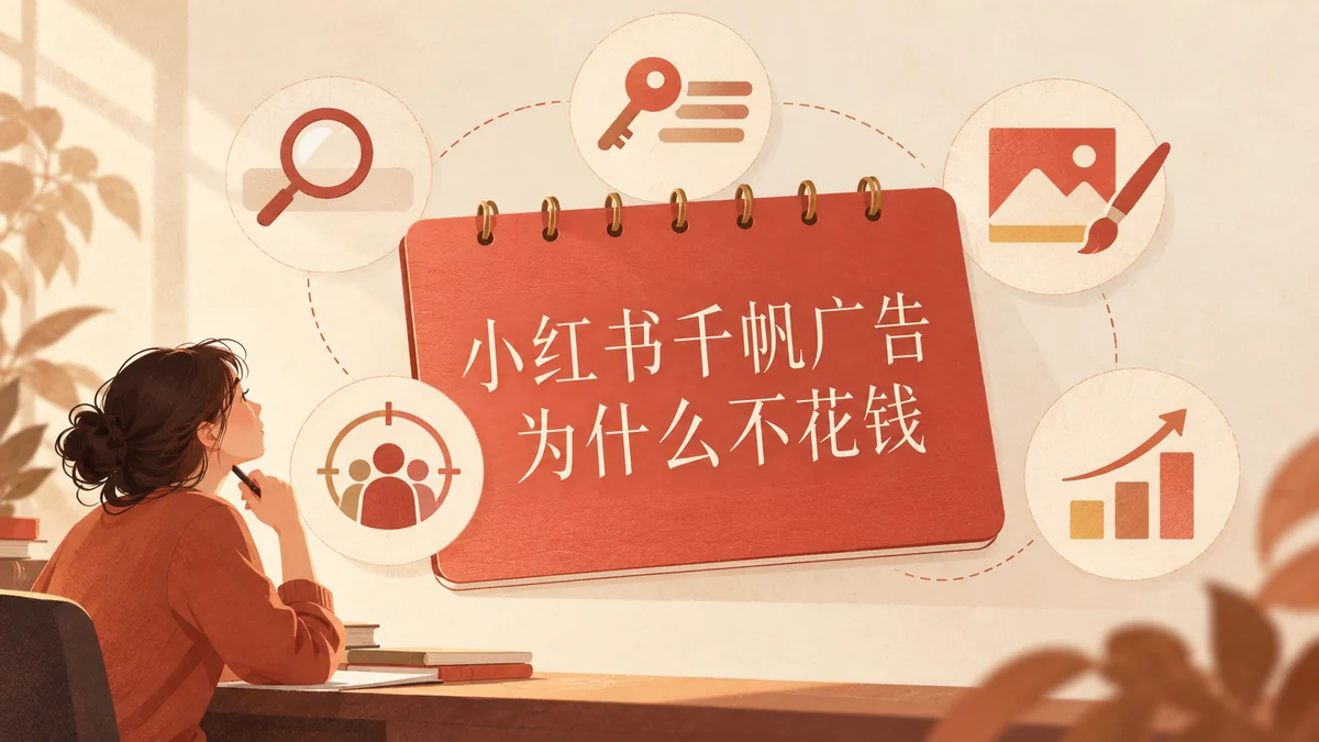 客户小红书千帆广告不花钱,我看完账户后发现了5个问题封面